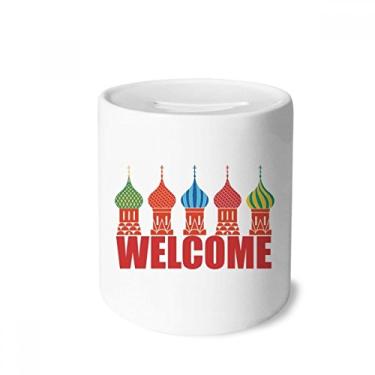 Imagem de DIYthinker Bem-vindo à Catedral Rússia Buiding Caixa de Dinheiro Caixa de Cerâmica Porta-Moedas Presente