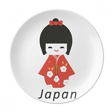 Imagem de Prato de brinquedo tradicional japonês local para meninas decorativas de porcelana salver louça de jantar