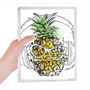 Imagem de Headset Abacaxi Óculos de Sol Caderno de Frutas Folhas Soltas Diário Recarregável