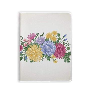 Imagem de Caderno de flores de crisântemo Greenery com capa macia para diário