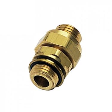 Imagem de Parker 0151 10 10 39 Conector de farpa auto-acelerável para mangueira NBR, latão, adaptador orientável macho reto BSPP com selo bimetálico macho, G1/8