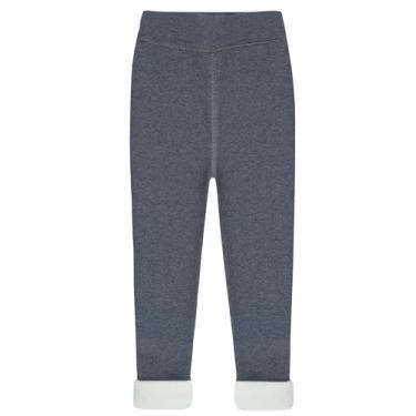 Imagem de SEAUR - Leggings infantis e femininas forradas com lã térmica para o inverno, calças ju...