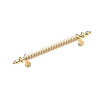 Imagem de Maçaneta leve para porta de armário, gaveta, sapato, móveis, tubo circular, ouro 160mm