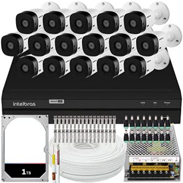Imagem de Kit Cftv 16 Cameras Full Hd VHL 1220 Dvr Intelbras 1216 1TB
