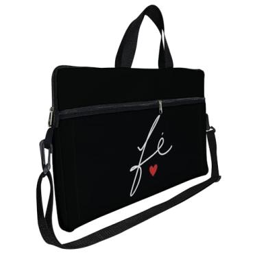 Imagem de Case Capa Maleta Premium Para Notebook Laptop de 15,6 com Alça de Mão Alça de Ombro e Zíper Lateral - Fé