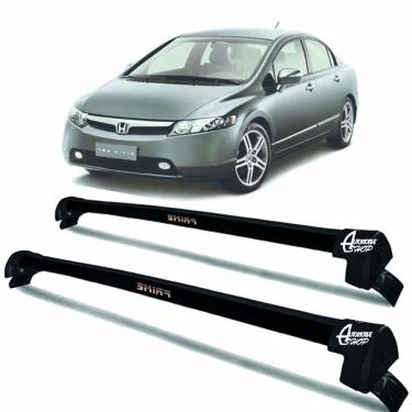 Imagem de Rack Teto Aluminio Prime Honda Civic G8 06/ 08 Preto PR152