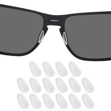 Imagem de DROGO 8 pares de almofadas de nariz de substituição de silicone macio para óculos de sol Oakley Holbrook Metal OO4123/Feedback OO4079/Gauge 6/M/L/Blender/Tincan OO4082/Tinfoil OO4083, antiderrapante,