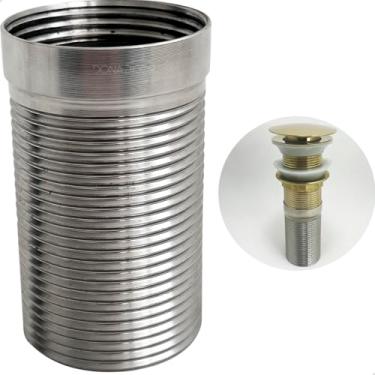 Imagem de Dona D.cor, Válvula Longa Prolongador 1 1/4 Inox De Ralo De Pia Banheiro 40mm Prolongador Para Valvula Lavatório Escoamento Cuba