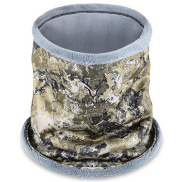Imagem de HUNTARMOR Polaina de pescoço Stealth Hunter: Polaina de caça de pescoço respirável, jacaré de pescoço masculino camuflado à prova de tempestade, aquecedor de pescoço de lã confortável para neve e clima frio, polainas de pescoço de lã para caça ao ar livre