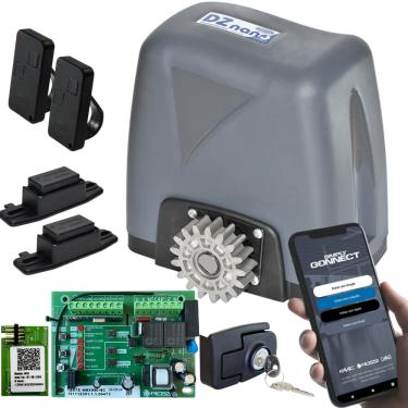 Imagem de Kit Motor Portão Deslizante Nano Turbo 36 Wifi App Celular Rossi 600kg 220V