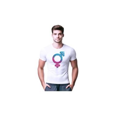 Imagem de Camisetas de Poliester Branca Personalizadas Novembro Azul