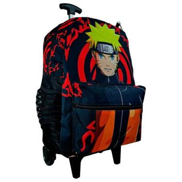Imagem de Mochila Carrinho Rodinhas Naruto menin Reforçada Top - Pietrix