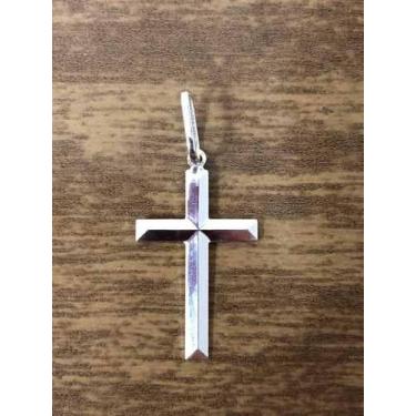 Imagem de Cruz Prata Legitima 925 Lisa 3,5 Cm X 2 Cm - Loajs La&Ny