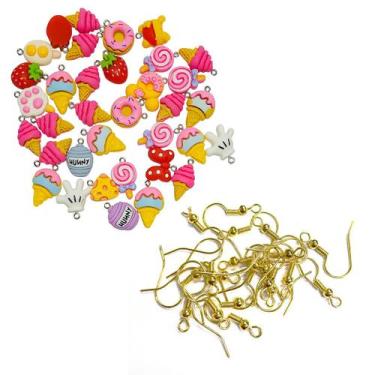 Imagem de Pingente Para Fazer Colar Pulseiras Bijuteria Infantil + 20 Anzol para