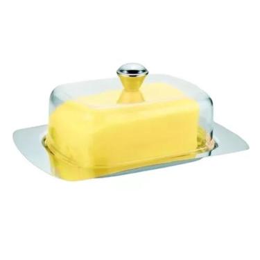Imagem de Porta Manteiga De Inox Com Tampa Acrílica - Outra