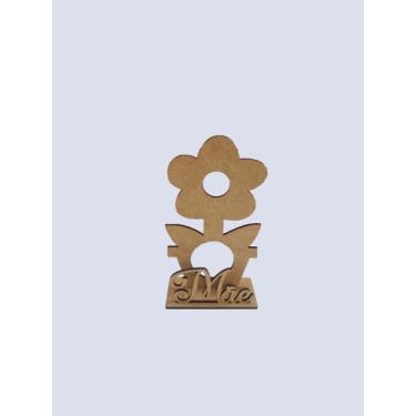 Imagem de M015 Porta fotos ou bombons de vasinho de flor em MDF - Laser Decor Co