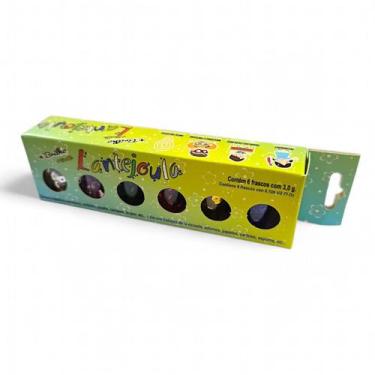 Imagem de Kit Escolar/Infantil Lantejoulas Gliart 3g 6 Cores Brilhantes
