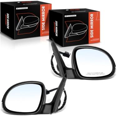 Imagem de A-Premium Par (2) espelhos retrovisores elétricos do lado do motorista e do passageiro - compatível com Volkswagen Tiguan 2009-2018 - Retrovisor retrovisor externo preto dobrável elétrico aquecido com