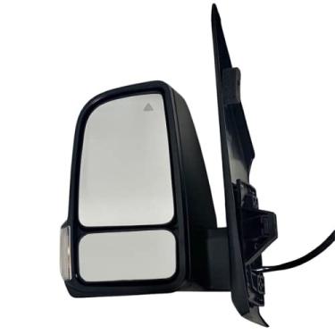 Imagem de Spieg Espelho lateral do motorista para Mercedes Sprinter 2019-2024 | Conjunto de espelho retrovisor lateral esquerdo aquecido elétrico dobrável monitoramento de ponto cego luz de seta | Preto