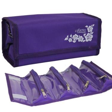 Imagem de Estojo Necessaire Roxo Com 4 Divisoes - L S BOLSAS E MOCHILAS