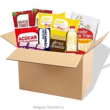 Imagem de Cesta Básica de Alimentos Completa - 12 Itens - Super Econômica - São 