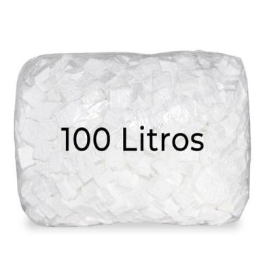 Imagem de Pedaços de Isopor Cubos e Tiras P/ Enchimento 100 Litros