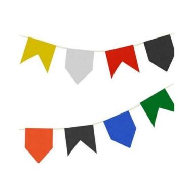 Imagem de Bandeirinha Festa Junina de Papel de Seda 10 Metros - Rizzo Festas - R