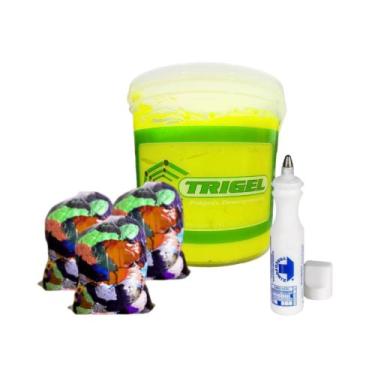 Imagem de Pano Retalho 2Kg, Marcador Industrial & Polymix Desengraxante Verde - 