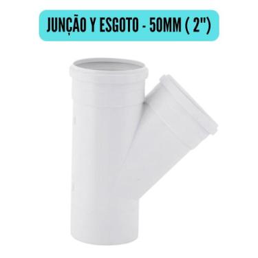 Imagem de Conexões de Esgoto 50mm 2" Branco/Cotovelo/Luva/Tee/Caps/Junção/Luva d