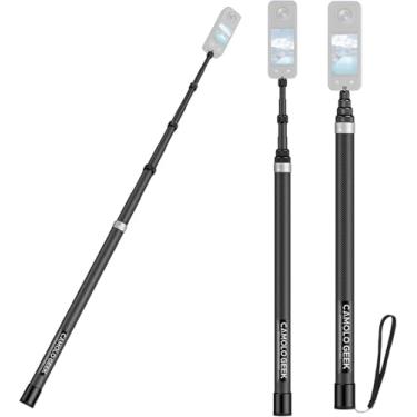 Imagem de Bastão de selfie invisível de fibra de carbono de 3 m, haste superlonga estendida de 3 m, compatível com câmera Insta360 X4 X3 ONE X2, ONE R, ONE X, ONE GO 3S 3 2 Action 360 (17 a 299.7 cm)