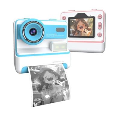 Imagem de Impressão Instantânea de Câmera Infantil, Tela IPS de 2,4 Polegadas 1080P HD 48MP Câmera Instantânea Fotográfica para Crianças, Zoom Digital 16X Câmera Digital Infantil Lente