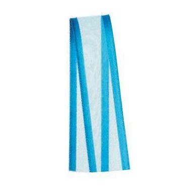 Imagem de Fita Voal com Cetim Progresso 15mm nº3 - 10m Cor 213 Azul Turquesa - 0