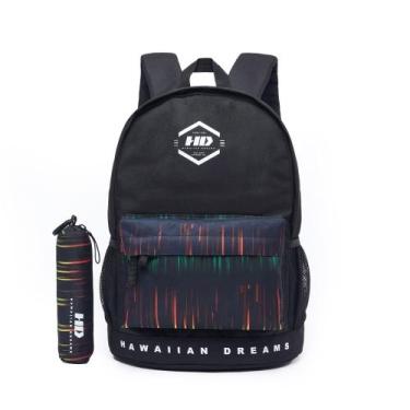 Imagem de Kit Mochila de Costas Masculina Original HD Reforçada + Estojo Escolar