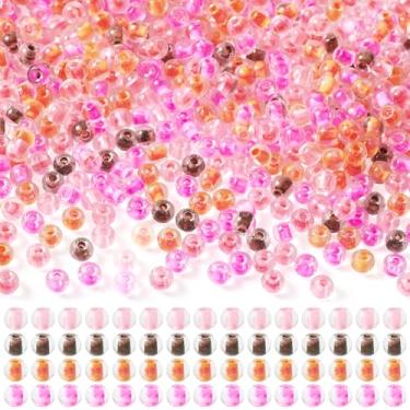 Imagem de Bestewelry 100 g 6/0 contas de semente de vidro 4 mm contas de pônei redondas coloridas transparentes forradas pequenas contas de cristal para artesanato faça você mesmo pulseiras amizade colar