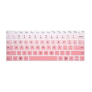 Imagem de WYGCH Capa de silicone para teclado Microsoft Surface Pro 7 2019/Surface Pro 6 2018/Surface Pro 5 2017 teclado, layout dos EUA, rosa gradual