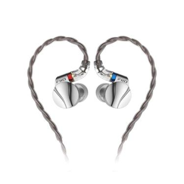 Imagem de FiiO Fone de ouvido intra-auricular FD15 Magnalium DLC HiFi Dynamic Driver de 13,8 mm com revestimento de aço inoxidável, cabo MMCX destacável (prata)