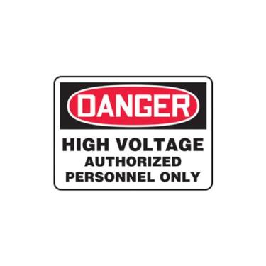 Imagem de Accuform Sinal de segurança "Danger High Voltage - Authorized Personnel Only", Aluma-Lite™, 25,4 x 35,5 cm (MELC138XL)