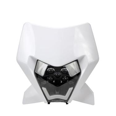 Imagem de ABCERRSI Dirt Bike 5 faróis de LED, kit de luzes de cabeça de enduro de motocicleta para 2024 EXC SXF XCW MX farol Supermoto Carenagem ATV Scooters - Branco