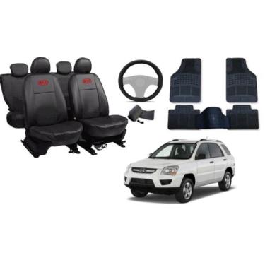 Imagem de Kit Capa Sportage 2004 a 2010 + Tapete + Capa de Volante: Durabilidade