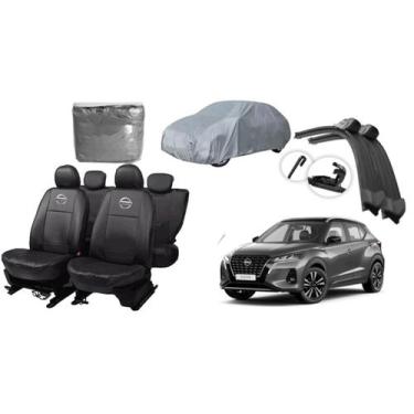 Imagem de Conjunto de Acessórios para Nissan Kicks 20-24 + Capa de Couro e Limpa