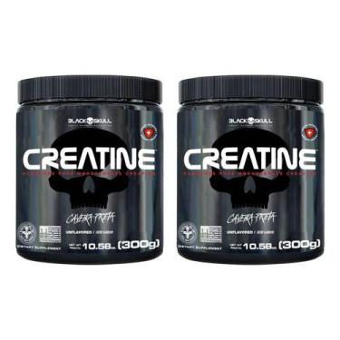 Imagem de Kit 2 Creatine Creatina 100% Pura Monohidratada 300g Black - BLACK SKU