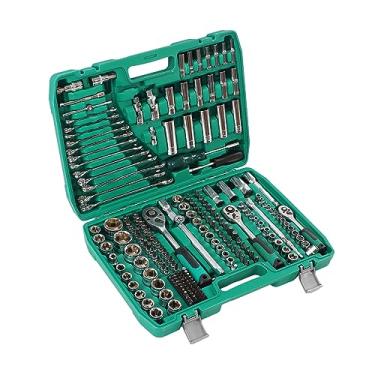 Imagem de Ferramenta de Reparo de Soquete de Catraca 218pcs, Conjunto de Aço de Molibdênio Chrome Com Caixa de Armazenamento para Reparo Automático e de Motocicleta, Kit de Ferramentas