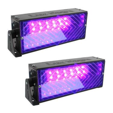 Imagem de 2 Refletor Luz Negra Profissional Deltrônica Lâmpada Led Uv - Deltroni