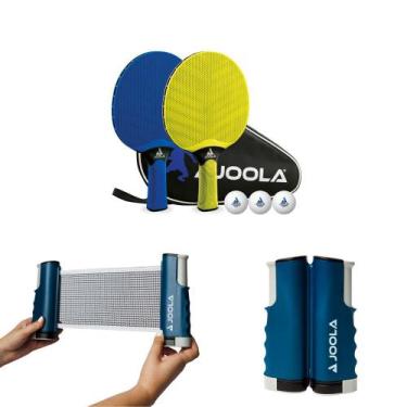 Imagem de Kit Rede Retrátil JOOLA Kit Vivid Outdoor com 2 raquetes e 3 bolas e u