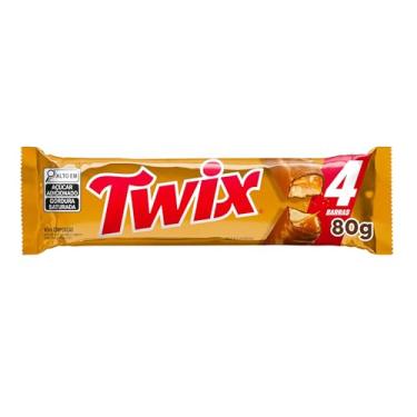 Imagem de Chocolate Twix Original 4 Barras 80g