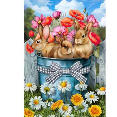 Imagem de Briarwood Lane Bandeira da casa do balde dos coelhos