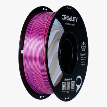 Imagem de Filamento Creality para Impressoras 3D, 1,75mm, CR-Silk PLA - 1KG Bi Color (Rosa/Roxo) Alta elasticidade, transparencia e textura macia. Delicado e Brilhante, Toque sedoso