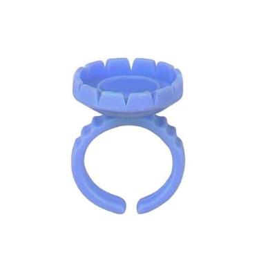 Imagem de Anel batoque azul p/ cola c/ 100unid - fn - fan nails