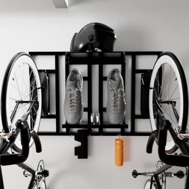 Imagem de HOTOSYCH Suporte de parede para bicicleta, suporte interno de bicicleta, suporte de parede, cabides de bicicleta para garagem, apartamento