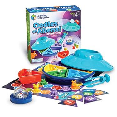 Imagem de Recursos de aprendizagem Oodles of Aliens Sorting Saucer, Fine Motor Skills, Counting and Sorting Toys, Jogos Pré-Escolares, Brinquedos Educacionais,